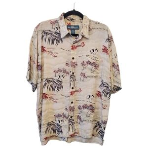 Big Dogs Large Novelty Print Hawaiian Style Button Down Shirts